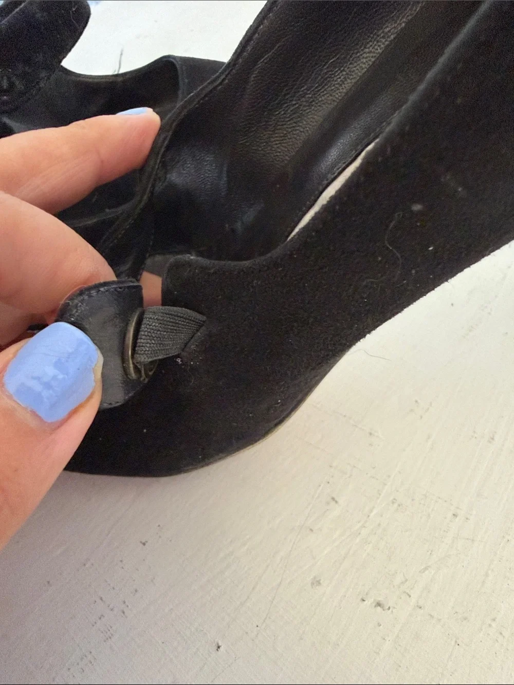 Manolo Blahnik Black Suede Mary Jane Pumps with Button Strap - Picture 10 of 12